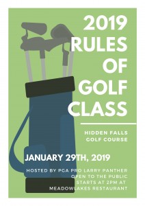 2019 Rules of Golf Class Flyer